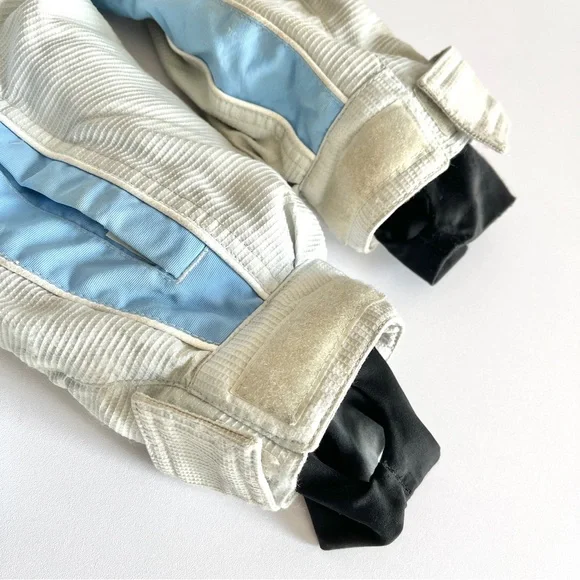 Obermeyer girls one piece snow ski suit 6 turbo board blue zip hood winter blue - Picture 7 of 16